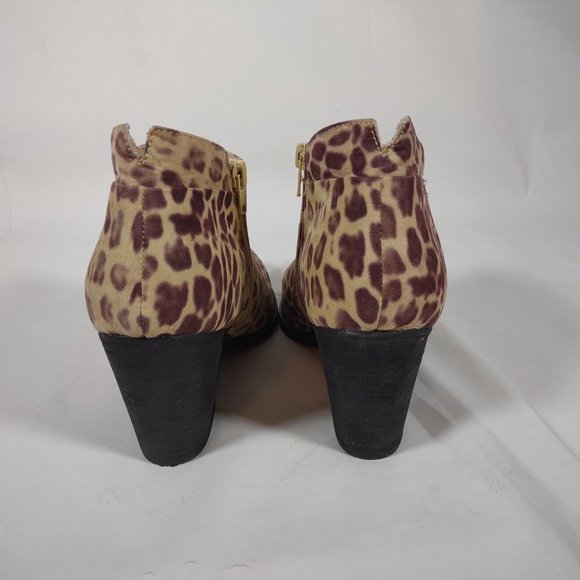 Coconuts by Matisse Moonlight Leopard Print Booties Women's Size 9.5 Tan Brown - Picture 2 of 11